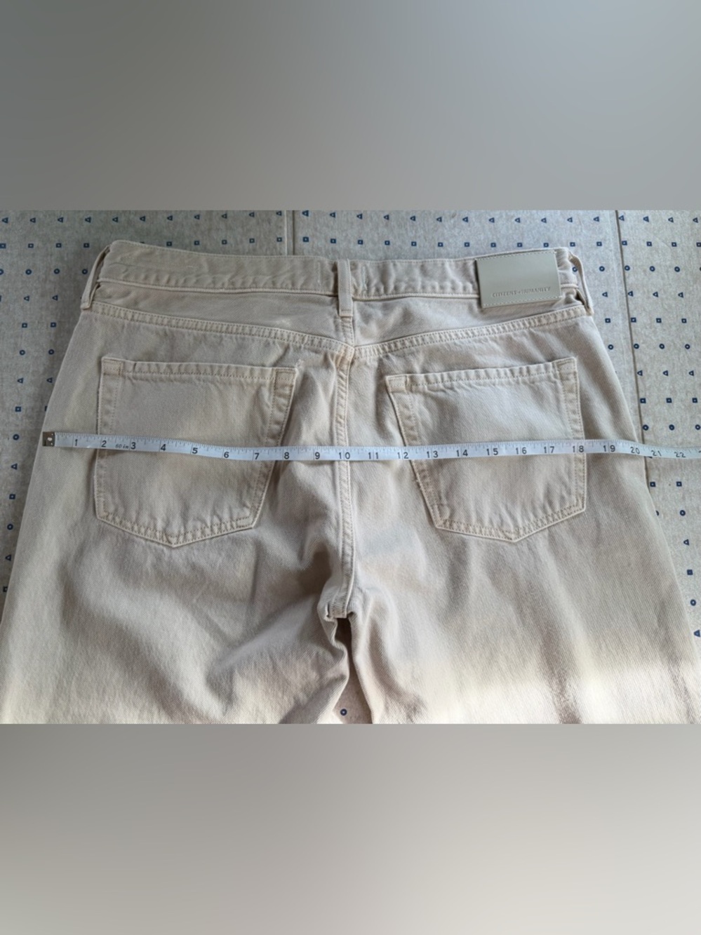 Citizens of Humanity Faye Vintage Straight Jeans Almond Ecru Size 30 - Picture 15 of 15